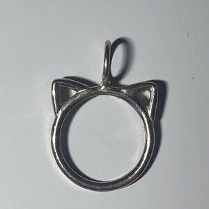 White gold-plated Cat Pendant